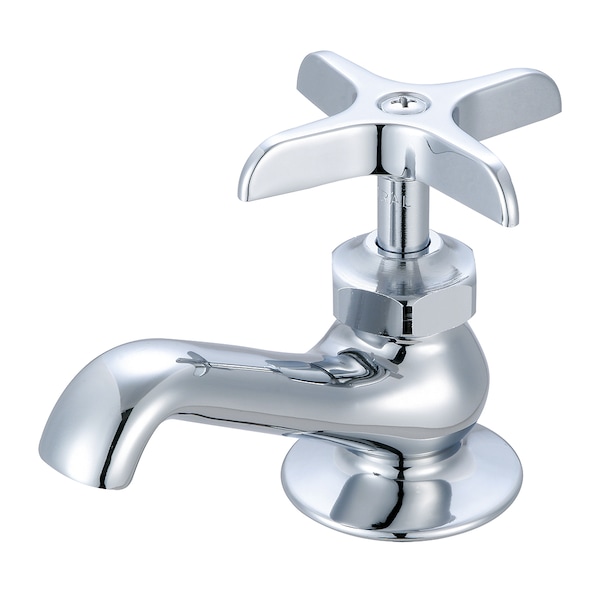 Single Handle Basin Faucet, NPSM, Single Hole, Polished Chrome, Overall Width: 3"